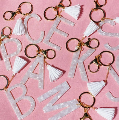 Gold Initial Keychain
