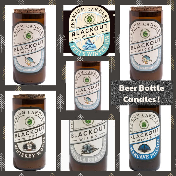 Recycled Beer Bottle Candle Vanilla Bean Stout