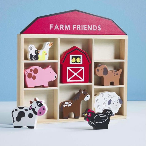 Wood Farm Animal Set Mudpie