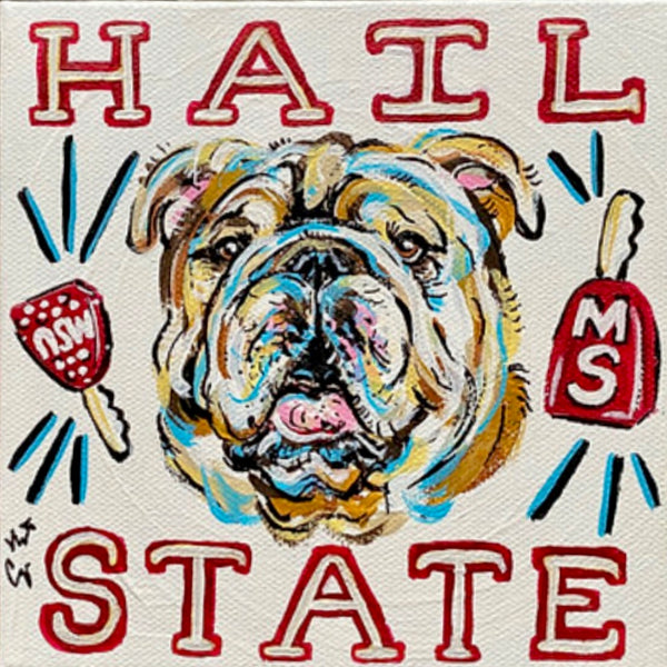 College Mascot Art Print By Natalie Cooper