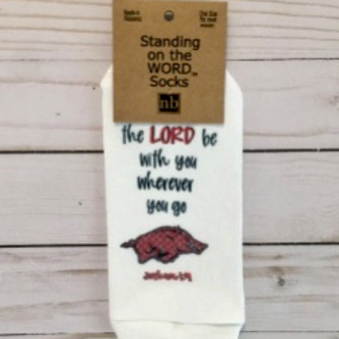 Scripture Socks The Lord Be With You Wherever You Team Mascot