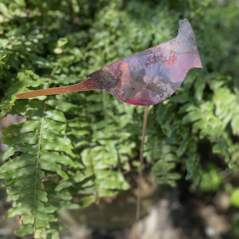 Copper Cardinal Garden Stake