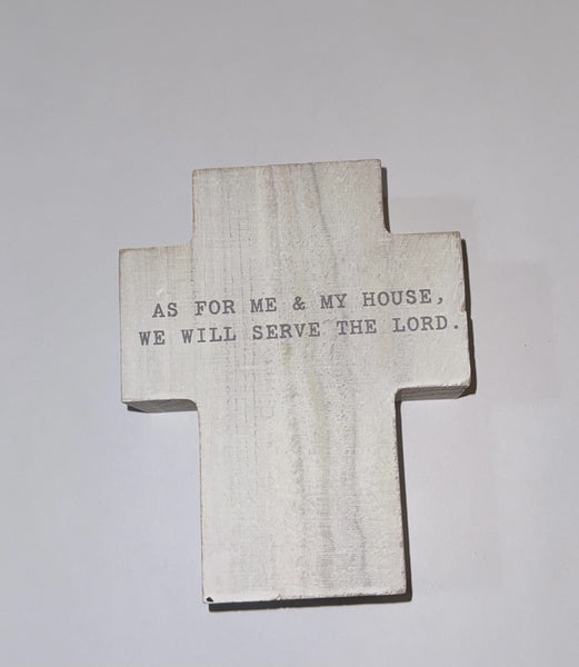 Wood Cross Inspirational Words