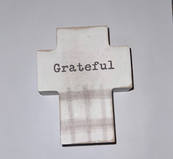 Wood Cross Inspirational Words