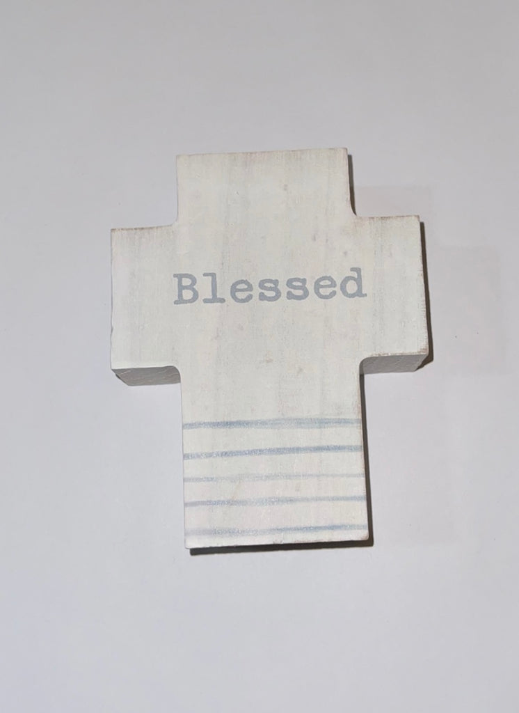 Wood Cross Inspirational Words