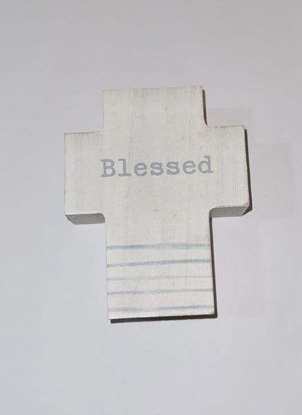 Wood Cross Inspirational Words