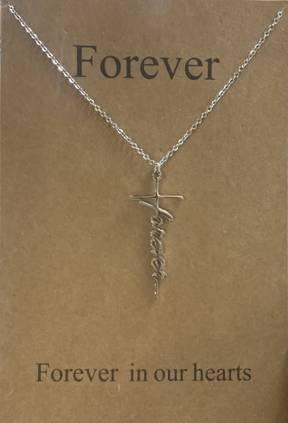 Cross Sterling Necklace w/ Affirmation