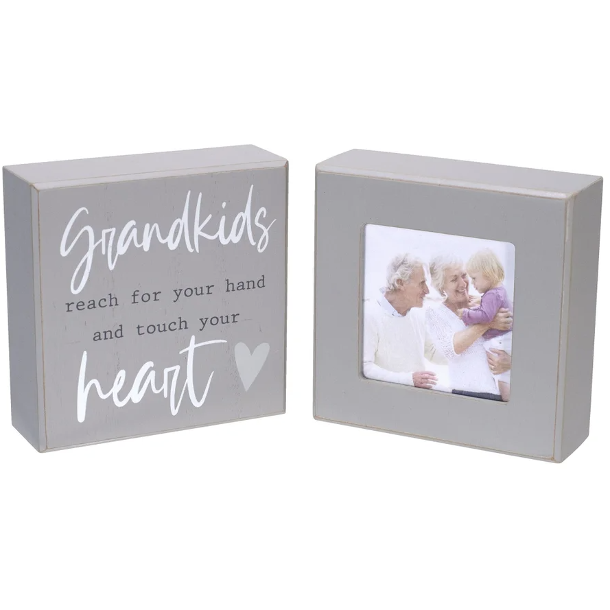 2 Piece Set Grandkids Wood Blocks