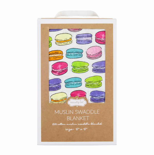 Macaron Muslin Swaddle Blanket