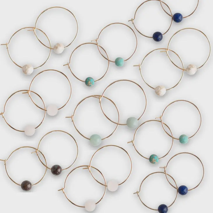 Symbolic Gem Stone Earrings Lenny & Eva