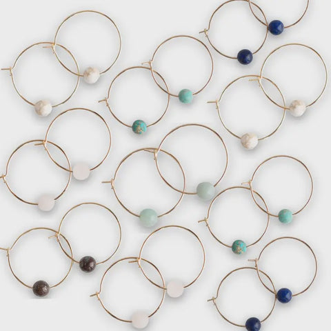 Symbolic Gem Stone Earrings Lenny & Eva