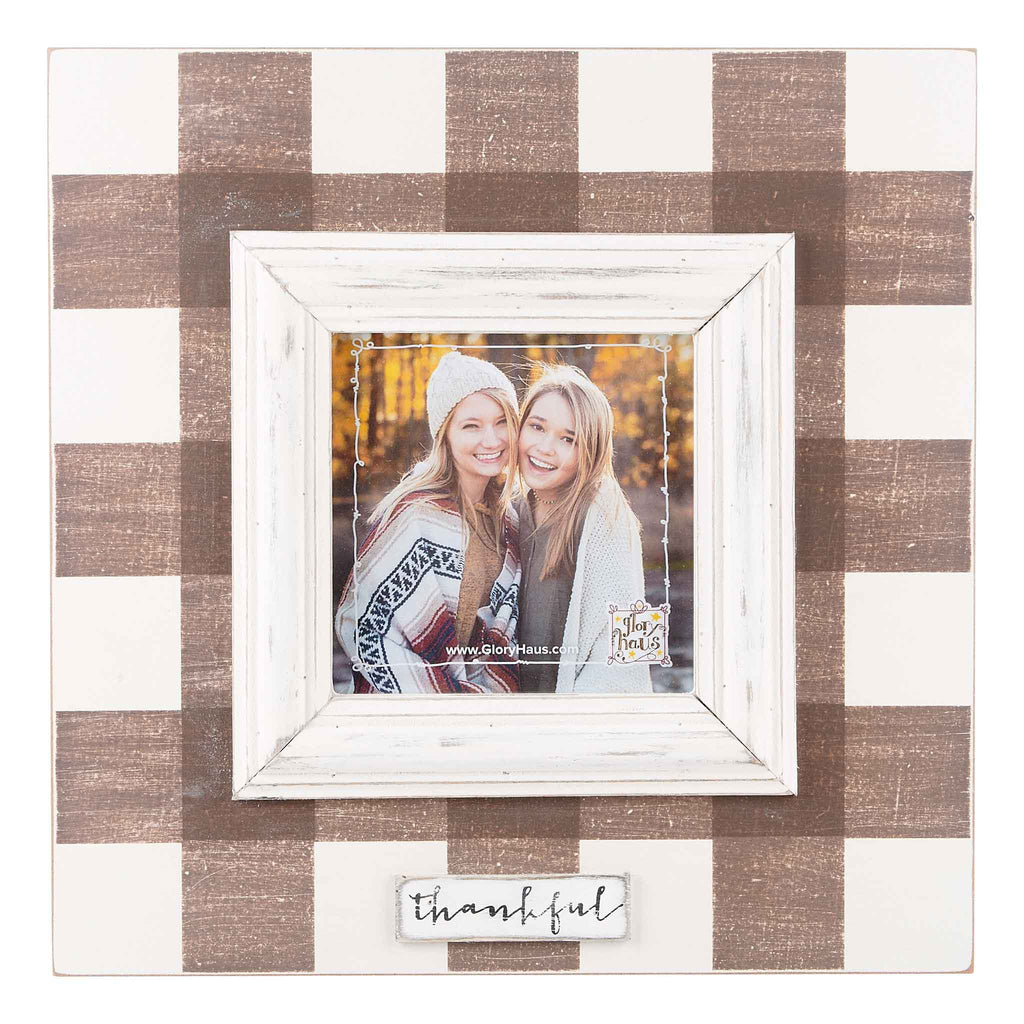 Frame Thankful Plaid