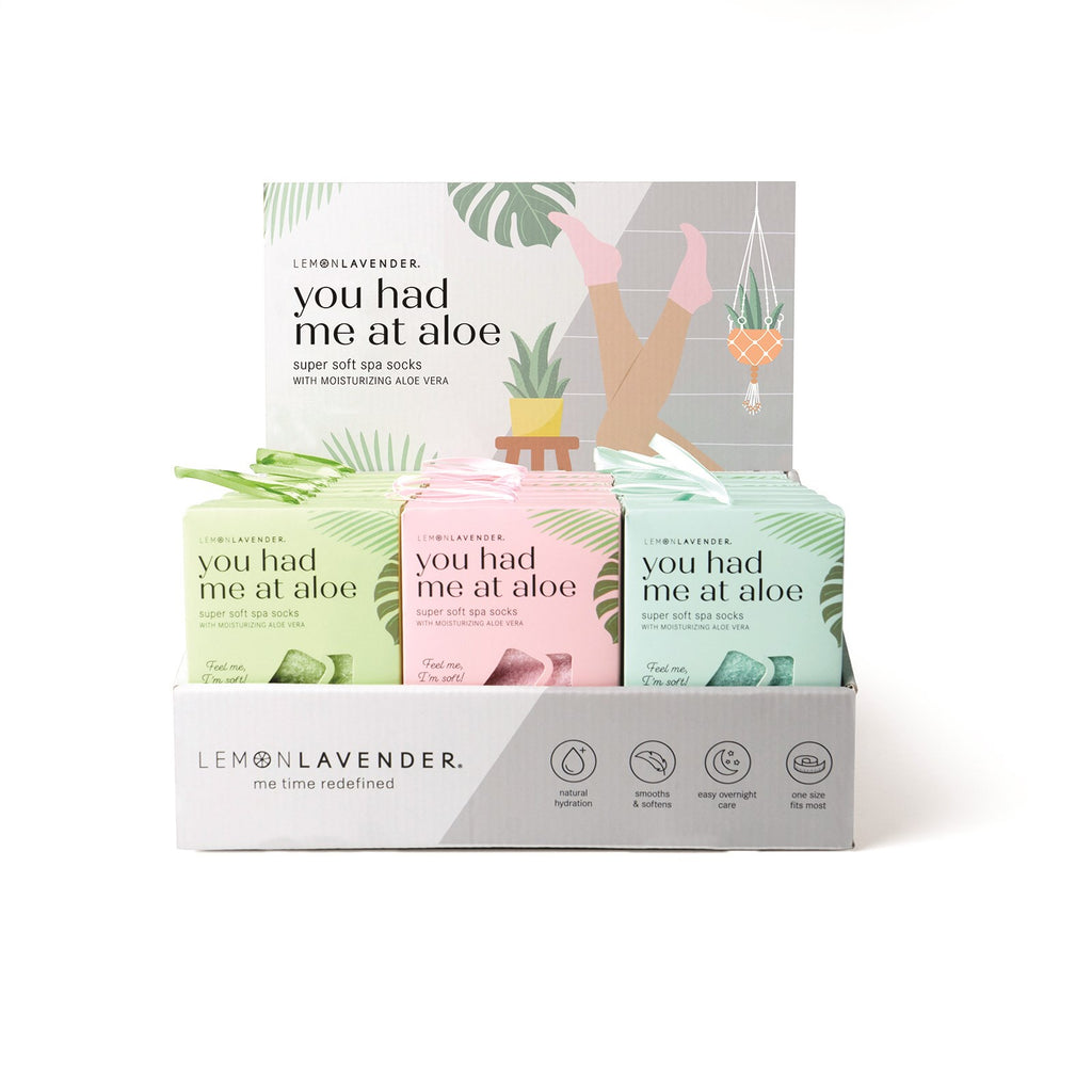 Lemon Lavender Aloe Vera Spa Socks