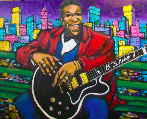 #113 BB King Print David Lynch