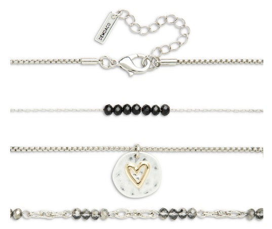 Love Necklace Champagne or Black 24"