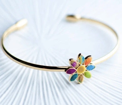 Jilzarah Flower Bangle – More Than Words - Main Image