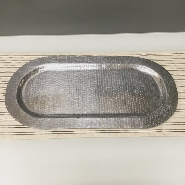 Large Hammered Oval Tray