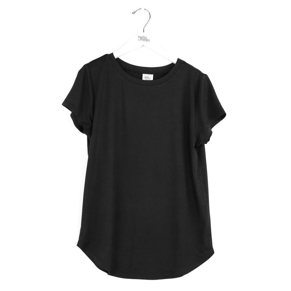 Dream Tee Top Black Hello Mello