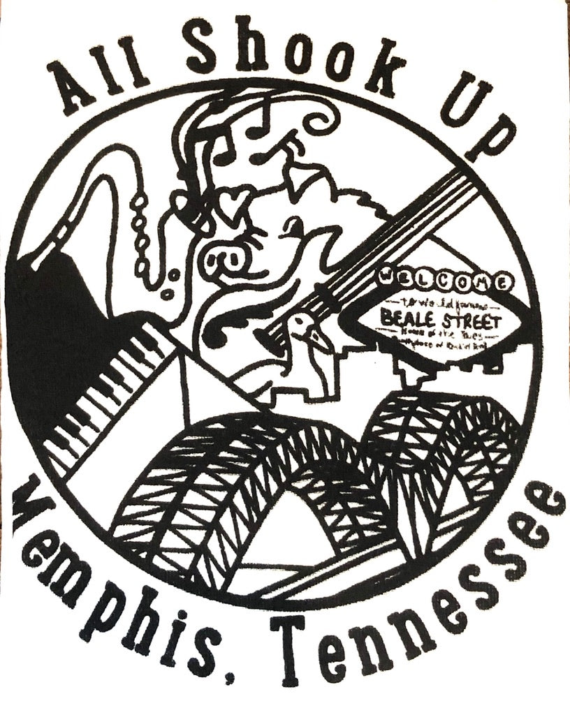 Memphis Tea Towel All Shook Up Elvis Memphis TN