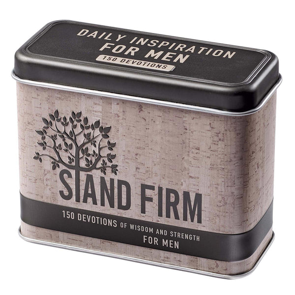 Box of Blessings Stand Firm Men's Devotional Cards in Tin