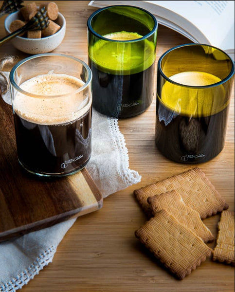 Wine Bottle Beverage Glasses 4 styles Brown / Serving cups