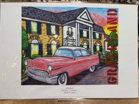 Graceland Pink Cadillac Print David Lynch