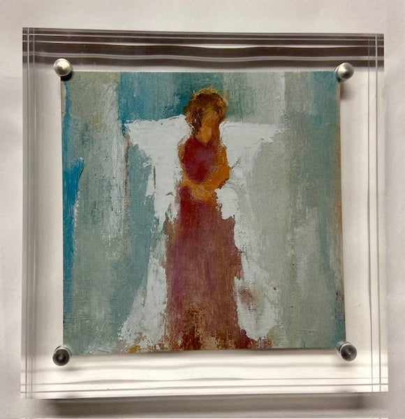 Acrylic Framed Angel Scripture Card 5x5 Assorted