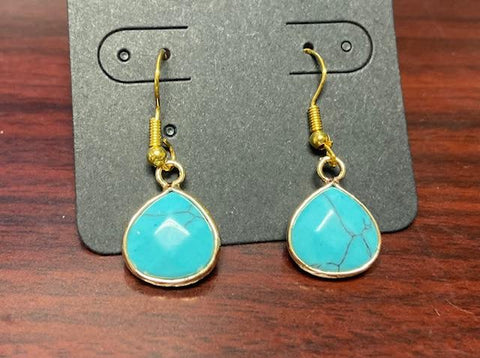 Turquoise Teardrop Dangle Earrings