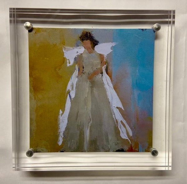 Acrylic Framed Angel Scripture Card 5x5 Assorted