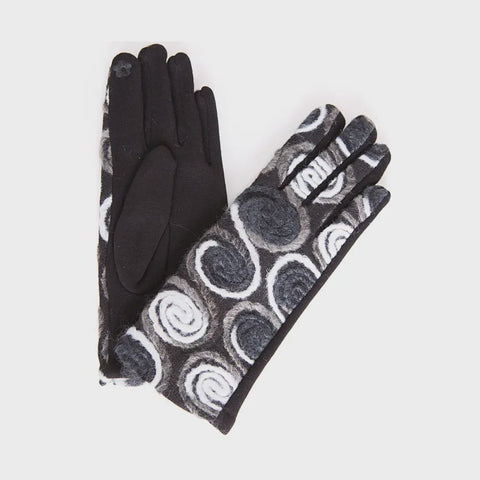 Swirl Pattern Womens Gloves Asst.