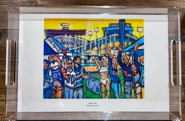 Acrylic Tray with 11x17 University of Memphis Insert by David Lynch