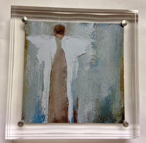 Acrylic Framed Angel Scripture Card 5x5 Assorted