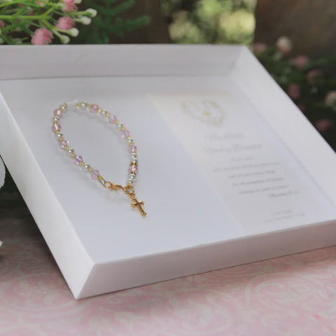 First Rosary For Infant Gold Finish