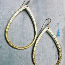 Hammered Teardrop Earrings