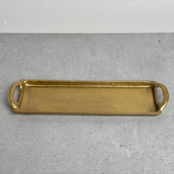 Gold Rectangle Handle Tray