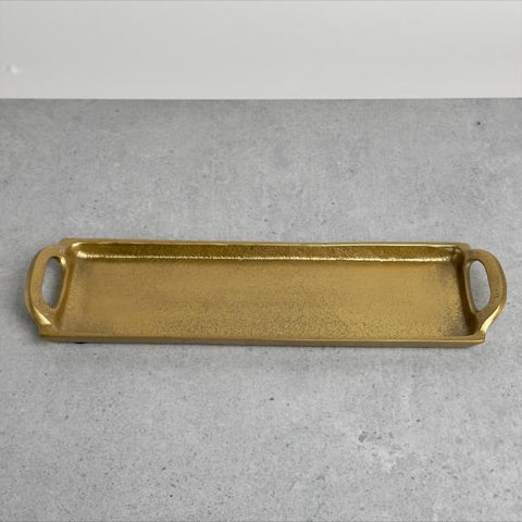 Gold Rectangle Handle Tray