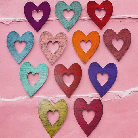 Metal Heart Magnet Asst. Colors