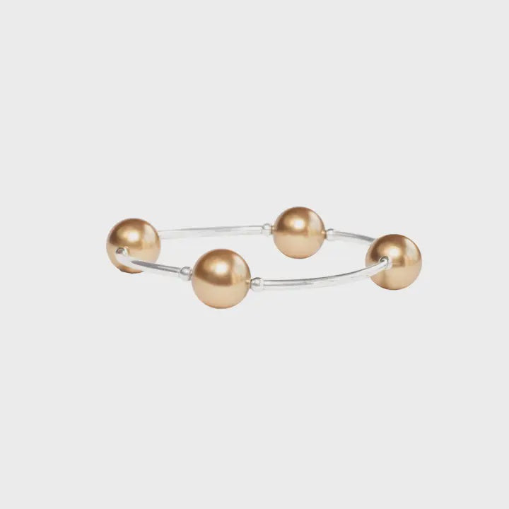 12mm Gold Pearl Blessing Bracelet