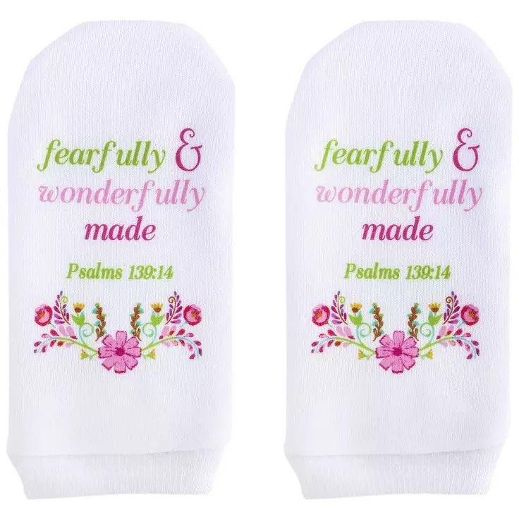 Scripture Socks Fearfully & Wonderfully Made Ps 139