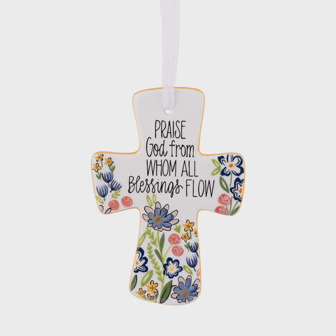 Ceramic Cross Praise God