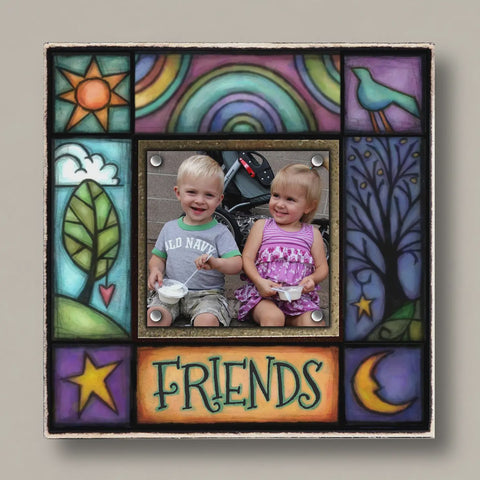 Friends Multicolor Wood Block Frame