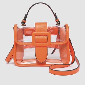 Toni Clear Flapover Crossbody Bag