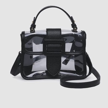 Toni Clear Flapover Crossbody Bag