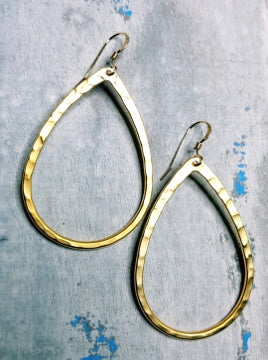 Hammered Teardrop Earrings