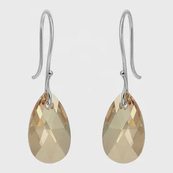 Crystal Pear Shape Dangle Earrings