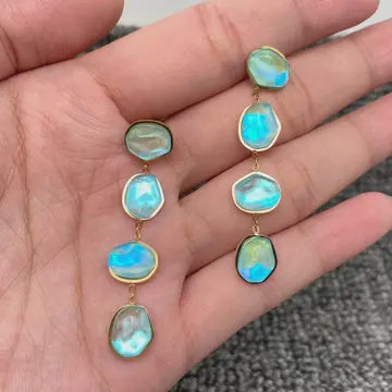 Blue Acrylic Earrings