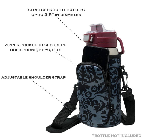 On the Go Neoprene Crossbody Bag holds Phone, drinks, keys, wallet