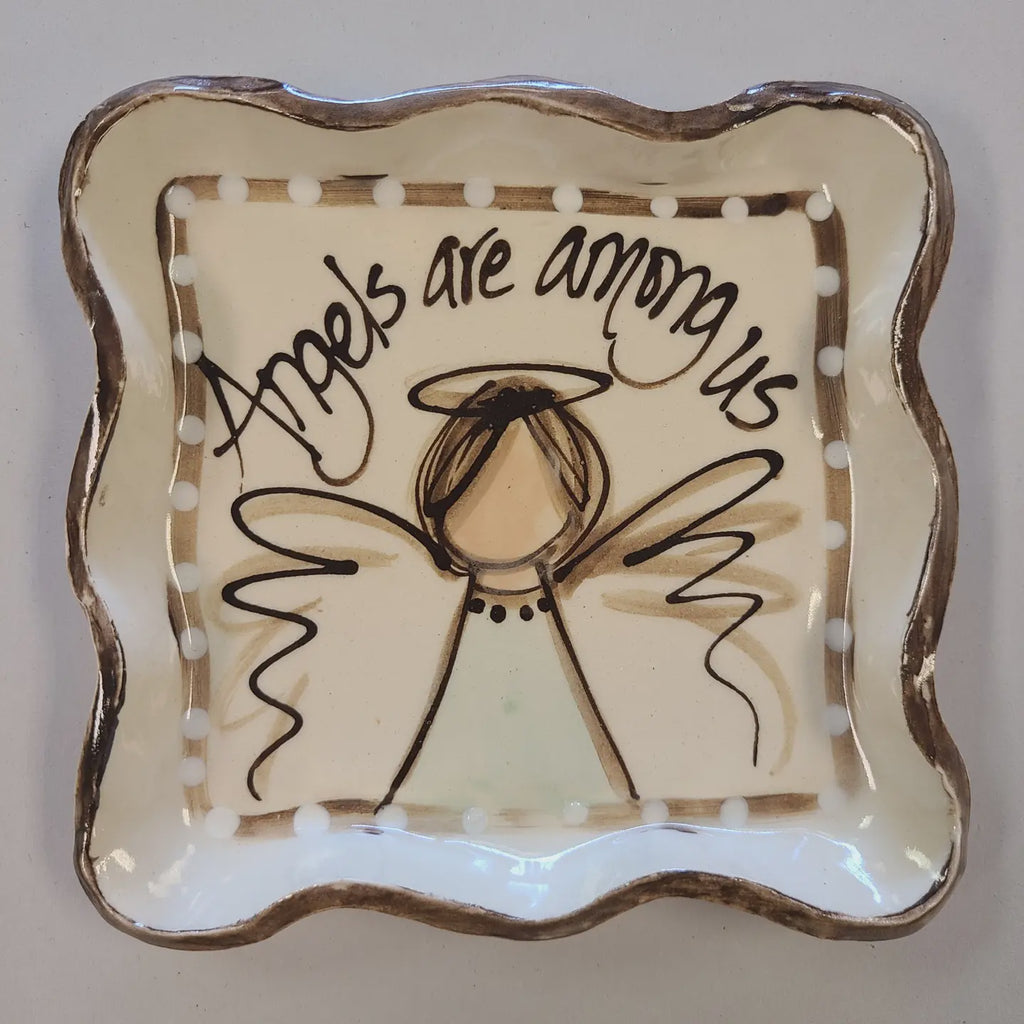 Angels Among Us Candle Plate