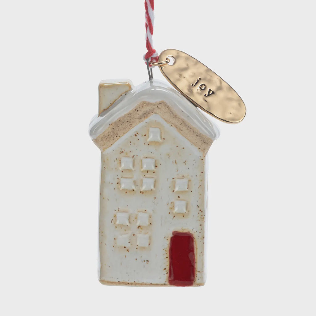 Joy Cream House Shaped Ornament