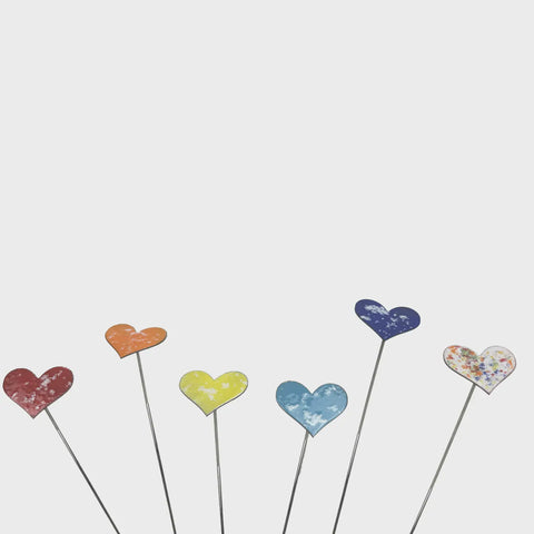 Small Copper Enamel Hearts